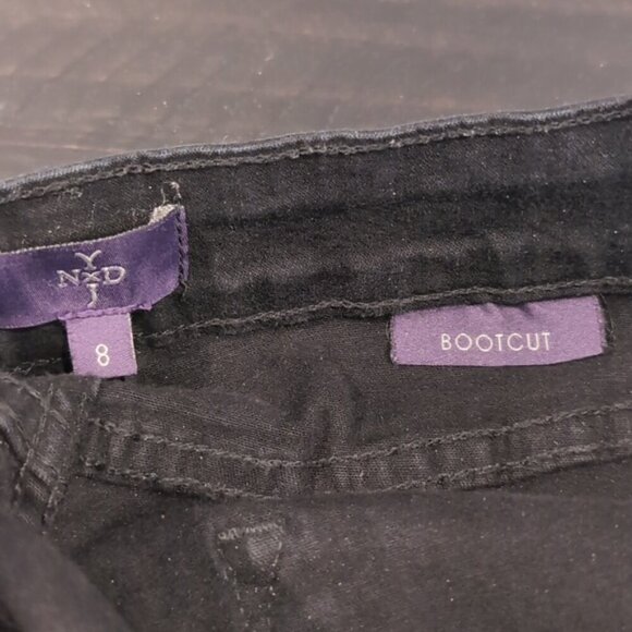 NYDJ Womens Tummy Control Denim Bootcut Jeans Dark Black Wash Slim 4-Way Stretch - Picture 11 of 14